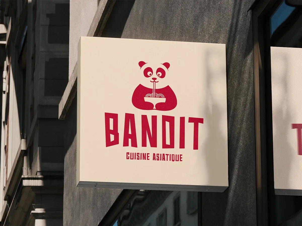 Enseigne extérieure Bandit — caisson lumineux