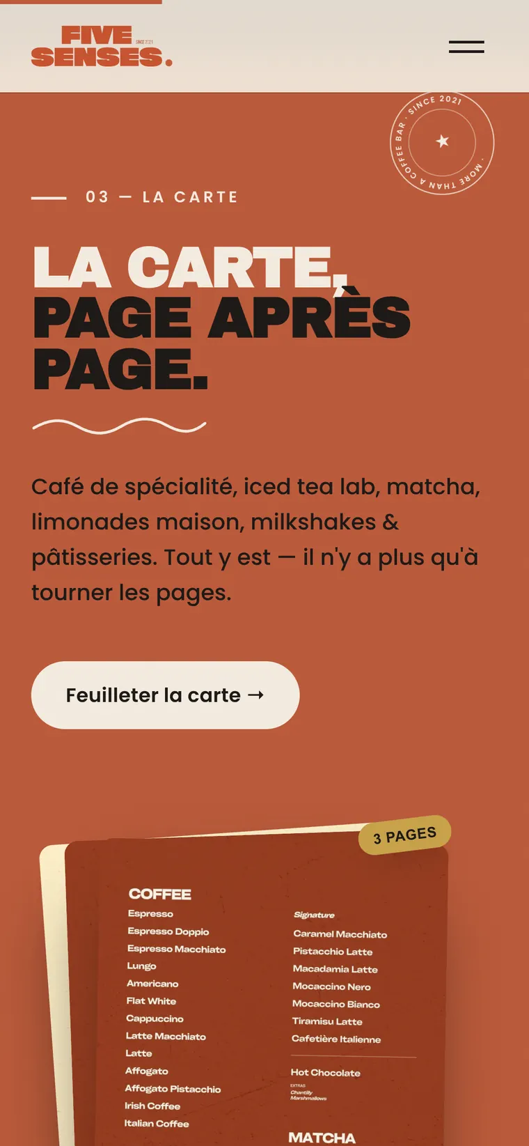 Five Senses sur mobile