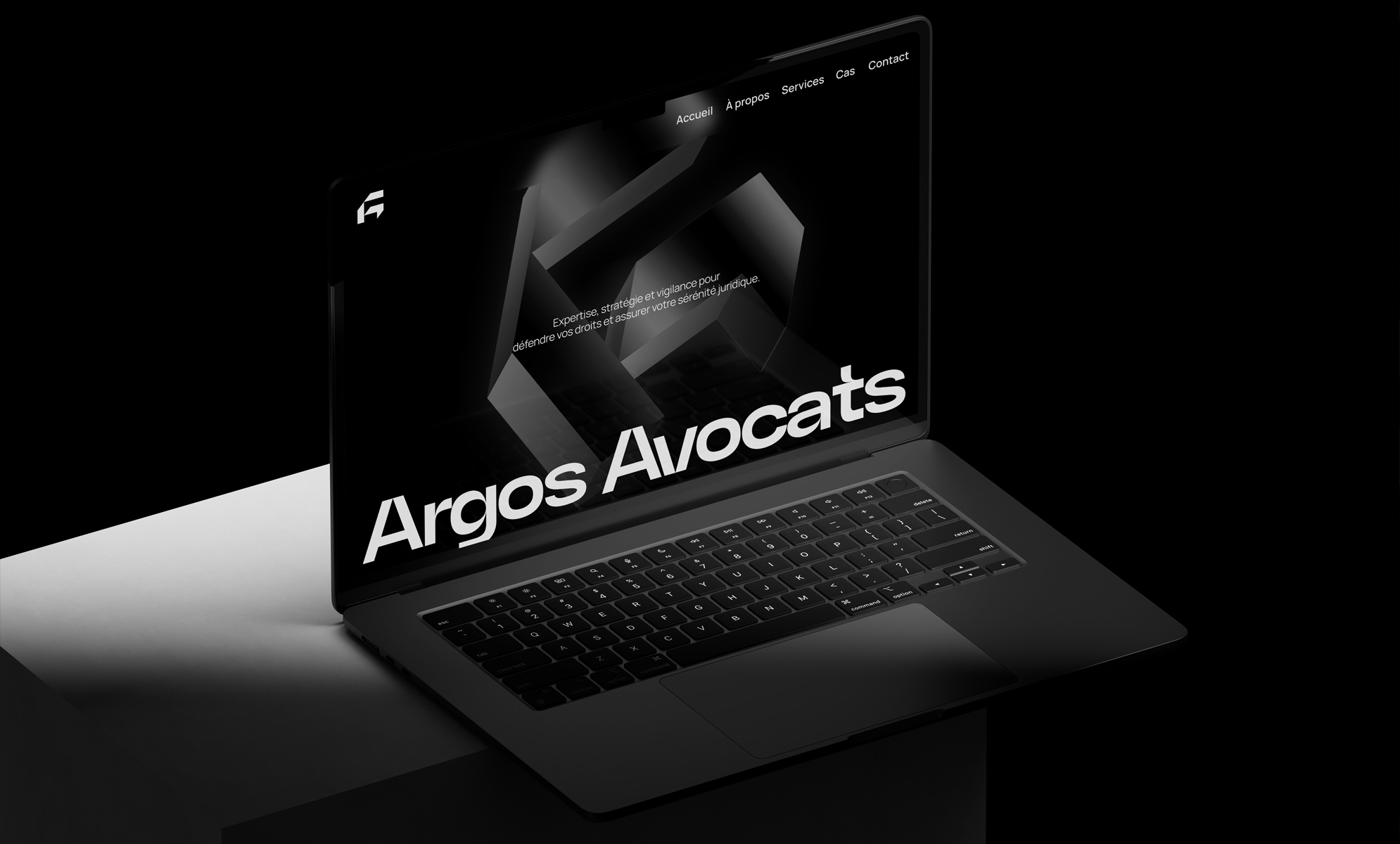 Site web Argos Avocats sur MacBook
