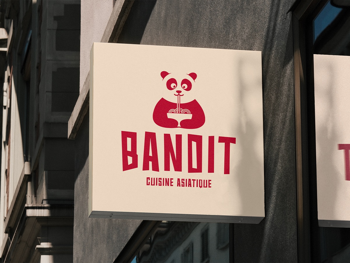 Enseigne extérieure Bandit — caisson lumineux