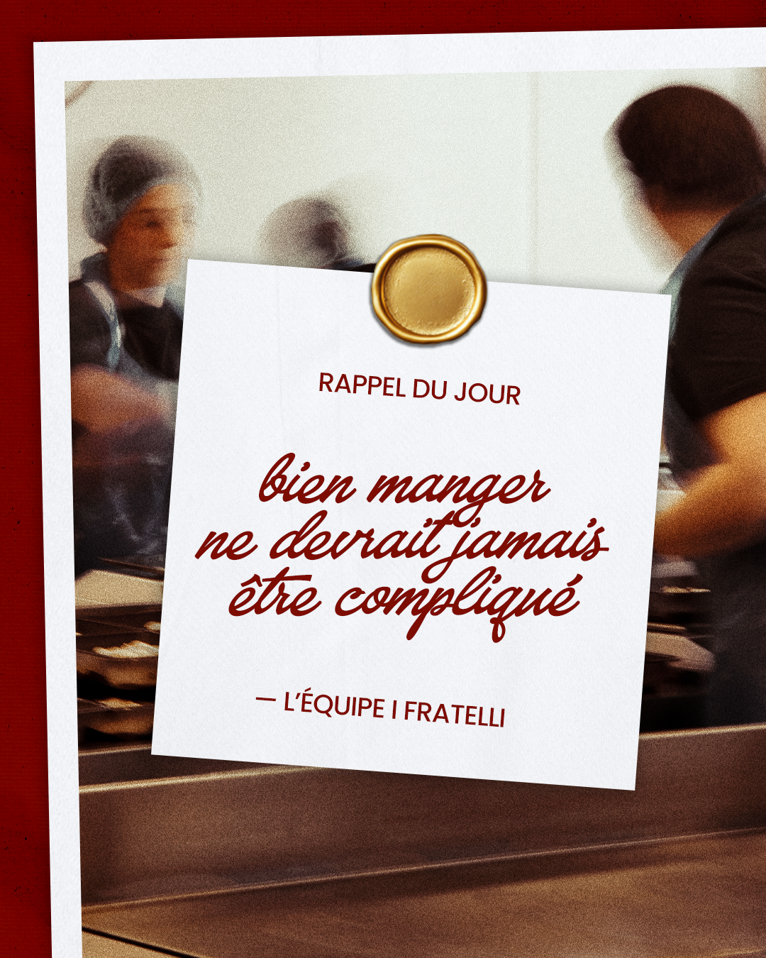 Post Instagram I Fratelli — table dressée famille